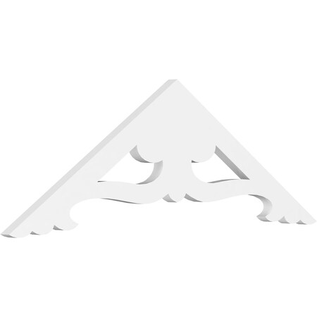 Ekena Millwork Pitch Cornelia Architectural Grade PVC Gable Pediment, 36"W x 12"H x 1"P (8/12) GPP036X012X100CRN